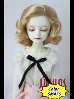 JD338 4-5' 5-6' 6-7' 7-8' 8-9' 9-10' Retro Monroe Wave Synthetic Mohair Doll Wigs 1/8 1/6 1/4 1/3 MSD SD DOD Blythes BJD Hair