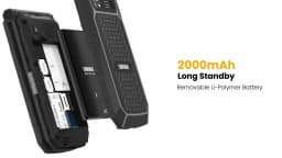 UNIWA X29 2.8 Inch Double Screen Dual SIM Card GSM Rugged Style Flip Phone 2000mAh Big Font Big Button For Senior Wireless Radio