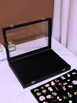 Pin Display Case Breastpin Medal Display Box Storage Box Dust-Proof Brooch Box Display Rack Jewelry Medal Collection Display Box