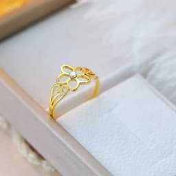Skyrim Stainless Steel Flower Ring With Clear Zircon Women's Rings Wedding Band Bohemian Jewelry Anniversary Gift Wholesale