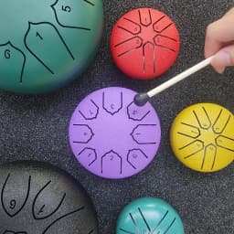 Mini Steel Tongue Drum 4 Inch 8 Notes Rain Drum for OutsideSteel Tongue Drum Rain Chime Musical Instruments for Adults Kids
