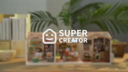 Robotime Rolife Super Creat Plastic DIY Miniature House Cafe Energy Supply Store Funny Toys Building Block Sets for Kids DW003