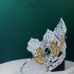 Royal Queen AB Color Crystal Wedding Crown Large Diadem Rhinestone Tiaras Circle Pageant Headdress Bridal Jewelry Head Ornaments