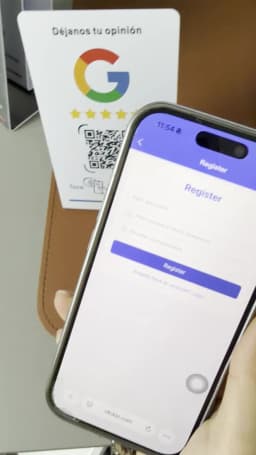 Square Nfc 215 programmable QR code Google Review Card NFC station table NFC display bending card standing brand bracket