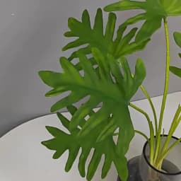 31in Large Fake Tropical Monstera Plants Artificial Palm Tree Plastic Leaf Water Plant for Office Desk Home Garden Greenery Deco