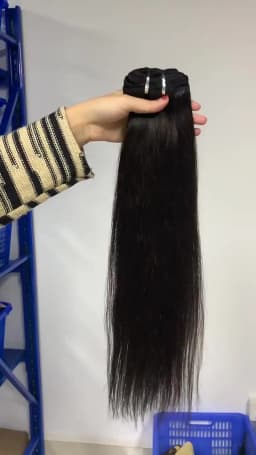 Silky Straight Clip In Hair Extensions Full Head For Women 120G Per Pack Brazilian Remy Human Hair 8 pcs Extensions 18 Clips