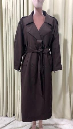 Lautaro Spring Autumn Oversized Khaki Extra Long Dark Purple Trench Coat for Women Double Breasted Elegant Luxury Overcoat 2025