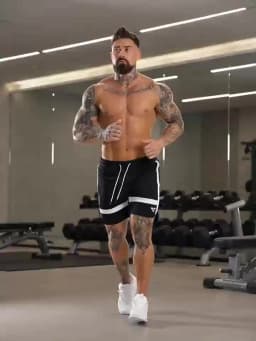 GITF Men Shorts Sport Training Shorts Men Running Shorts Mans Gym Fitness Joggers Sweatpants Jumper's Basketball Shorts Black