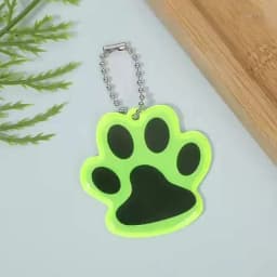 10Pcs Paw Reflective Keychain Outdoor Night Safety Kids Pet Double-sided Reflective Backpack Accessories Pendant