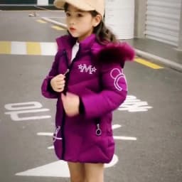 Big Size Winter Girls Jackets Keep Warm Thicken Christmas Coat Autumn Hooded Zipper Waterproof Outerwear Kids Clothes 3-12 Years