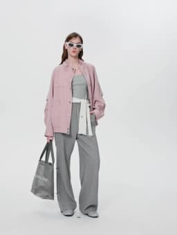 DUSHU 【Tie of Hearts】Sweet & Chic Bow-Decorated Wide Leg Pants New Spring 2026 Collection Women's High-Waisted Casual Pants