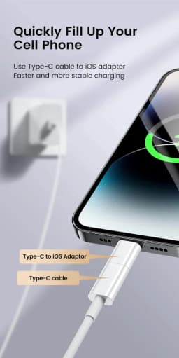 NNBILI USB Type C To Lightning Adapter For Converter for Huawei Fast Charging Adaptor