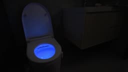 Smart Motion Sensor Toilet Light, USB Rechargeable LED RGB Night Light for Bathroom