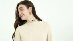 Wool Top Women's Sweater Knitwears Short Sleeve Pullover 100% Wool Half Turtleneck Sweater for Women Knit Jumper Female Clothing