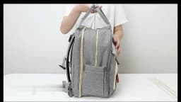 RsenFremior Large Diaper Bag with Changing Station, Foldable Diaper Bag Backpack with Bed ,Diaper Bag with Insulated Pockets