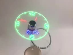 1pcs USB Gadget Mini LED Light USB Fan Desktop Time Display Adjustable Flexible with Realtime Clock New