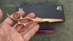 6.0-7.0 inch MURASAKI Left Hand Scissors, Rose Gold Coating, VG10 Metal Steel Barber Shears, Salon Top-Level Hair Cutting Tools