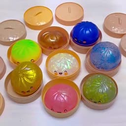 New Glitter Dumpling Glitter Dumpling Squishy with Box Dumplings Sensory Squeeze Toy for Stress Relief