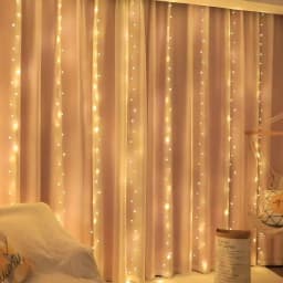 LED Curtain String Lights Christmas Garland Decor Fairy Light 8 Modes USB Remote Control Wedding Holiday Party for Bedroom Home