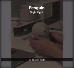 Penguin Nursery Night Light, LED Squishy Silicone Lamp, 2 Levels Dimmable Bedroom Nightlight for Kids, Touch Lights, Decor Lamps