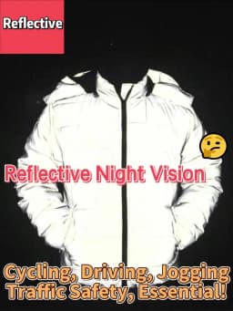 Drop Shipping Reflective Winter Jacket Men Women Warm Coat Casual Parka Detachable Hooded Jackets Night Road Safety Outerwear