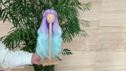 BJD SD Doll Cosplay Dress Up DIY Accessory Wig General High Temperature Silk Gradient Color Headgear Doll 1/3&1/4&1/6 Wig Cover