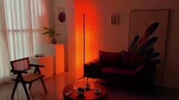 160cm RGBIC Smart Corner Floor Lamp with Ambient Lighting, Alexa & Tuya App Control, Adjustable Colors & Effects for Bedroom, Ga