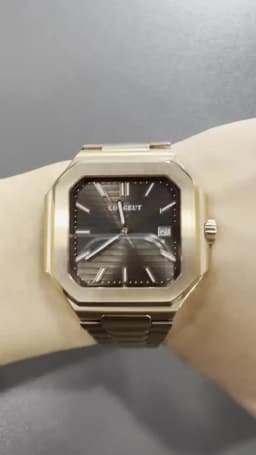 Customized Logo 44.5MM Mechanical Square Steel Case Aseptic Watch Automatic Movement NH35 Fashion Date Gift Men's Watch Corgeut
