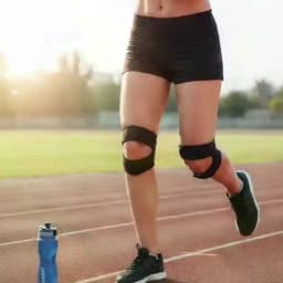 Knee Support Brace with Patellar Tendon Strap, Adjustable Shock Absorption Compression Sleeve for Basketball Running