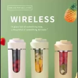 New 530ml Portable Juicer Wireless USB Charging Crushed Ice Electric Juicing 12 Blade 4 Gears 7.4V Mini Fresh Juice Blender