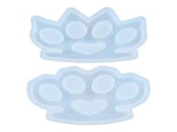 Crystal Epoxy Resin Mold 4 Cavity Knuckle Dusters Casting Silicone Mould DIY Crafts Self-Defense Making Tools