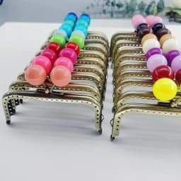 10pcs 10.5CM Big Candy Ball Purse Frame Antique Bronze Smooth Square Shape Bag Kiss Clasp Metal DIY Bag Accessories Wholesale