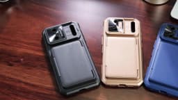 For iPhone 17 Pro Max With Card Holder Sliding Camera Cover And Stand Phone Case, Anti-Fall PC+TPU Wallet Case-Orange