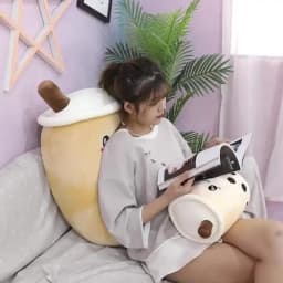72cm Large Size Milk Tea Pillow Soft Stuffed Plush Toys Boba Tea Plushie Toy For Kids Toys Birthday Gifts