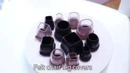 32PCS Table Chair Leg Floor Caps Cover Protectors Non Slip Square TPR Furniture Glides Feet Felt Pads Hardwood Floors Protector
