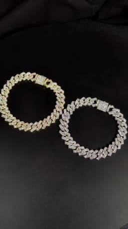 Hip Hop Iced Out Prong Cuban Link Chain Anklet For Women Gold Silver Color Prong Rhombus Cuban Anklets Bracelet Fashion Jewelry