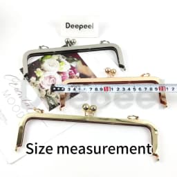 1/2Pcs Deepeel 20/25cm Metal Square Kiss Clasp Smooth Bead Head Handles Purse Handbag Frame Brackets DIY Hardware Accessories