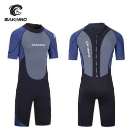 Men's 2mm 3mm One-piece Diving Suit Thermal Insulation Sun Protection Short Sleeve Swimming Surfing Snorkeling Shorty Wetsuit