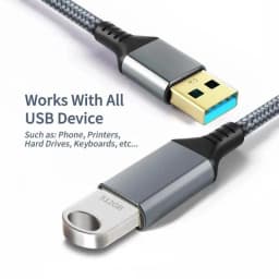 USB 3.0 Extension Cable Male-to-Female Data Transfer Cable for Fast Charging And Sync Compatible with USB Keyboard Mouse HDD