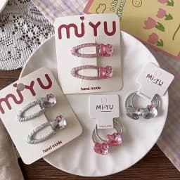 Korean Glossy Hair Clips New Silver Pink White Bangs Side Barrettes for Girls Sweet Non Slip Double Wear 2pcs