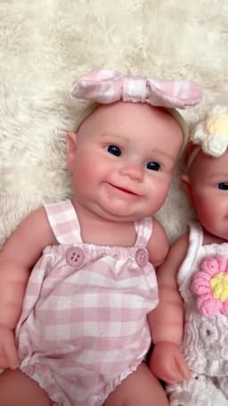 OtardDolls-1 PCS Cuddly Maddie 30 cm Open Mouth Solid Silicone Bebe Reborn Girl Dolls With Painted Skin Washable Newborn Dolls