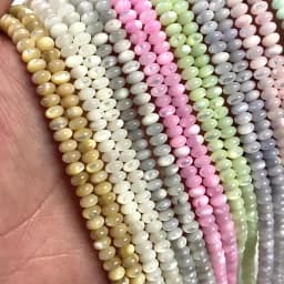 3*5mm Natural Shell Round Wheel Spacer Loose Beads Charm Pendant For Diy Earrings Bracelet Jewelry Art Crafts Making Supplies