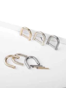 CRAZYSMITH 2pcs Detachable D Buckle Bag Straps Hardware Bag Accessories Zine Alloy Opening D Buckle Inner Diameter 13mm