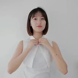 Fake Shirt Collar Elegant Detachable Button-Up Collar One Size for Layered Outfit Styling Fashion Accessory Sleeveless Design