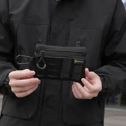 EDC Pouch Slim EDC Pocket Organizer with Zipper Tactical Pouch for Flashlight, Multitool, Pen, Notebook, Compact EDC Gear Pouch