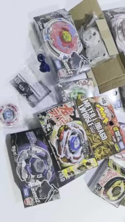Takara Tomy Lightning L-Drago 100HF BB-43 Metal Fusion Original Authentic Vintage Left Spin Bey Launcher L Set