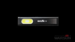 WARSUN T7 LED Torch Portable Mini Flashlight 800LM Rechargeable Pocket Light Magnetic Base Clip Work Light Hiking Fishing EDC