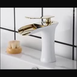 Basin Faucets Waterfall Bathroom Faucet Single Handle Basin Mixer Tap Bath Antique Faucet Brass Sink Water Crane Silver 6009