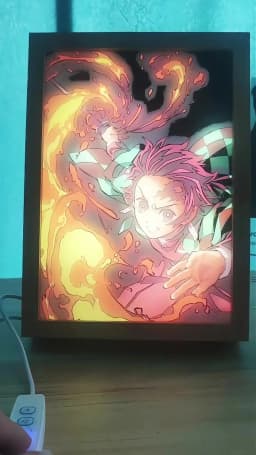 LED Light Paninting Picture Frame Cartoon Anime Dragon Ball Creative Night Light Room Study Decoration Lamp Atmosphere Lamp Gift