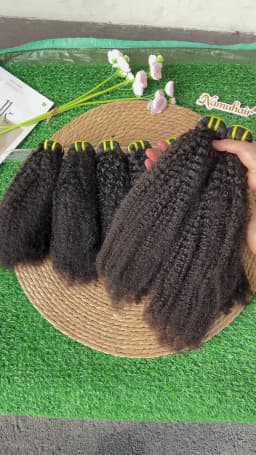 4C Afro Kinky Curly Hair Bundles 100% Raw Vietnamese Virgin Human Hair Extensions Cuticle Aligned Single Donor For Black Women